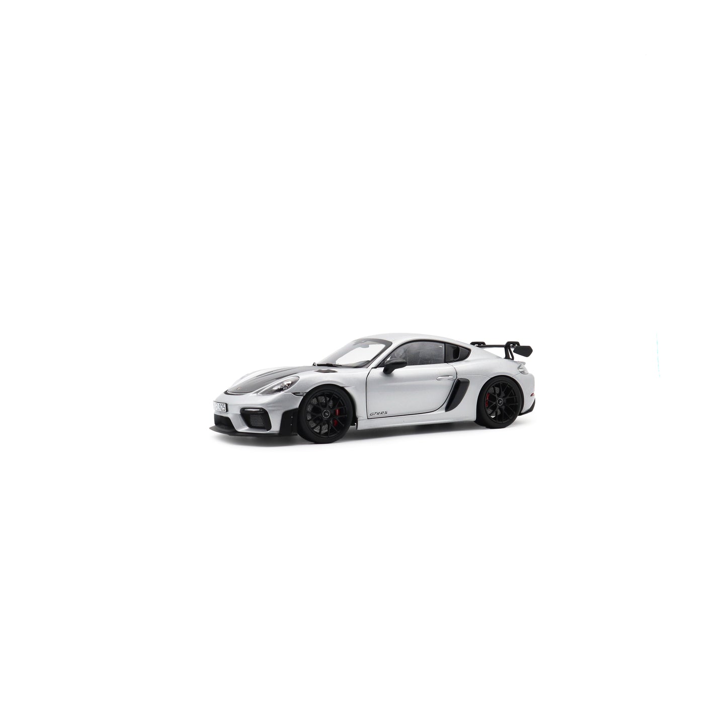 Norev 2023 Porsche 718 Cayman GT4 RS w/ Weissach Package GT Silver Metallic 1:18