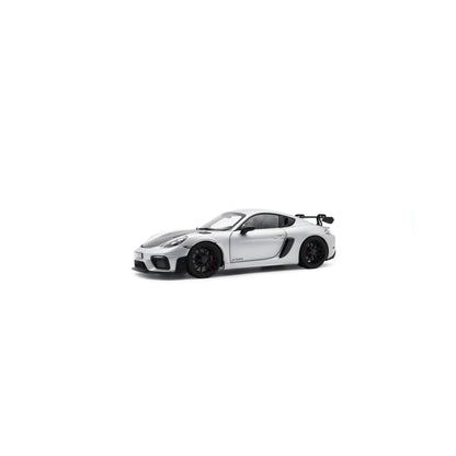 Norev 2023 Porsche 718 Cayman GT4 RS w/ Weissach Package GT Silver Metallic 1:18