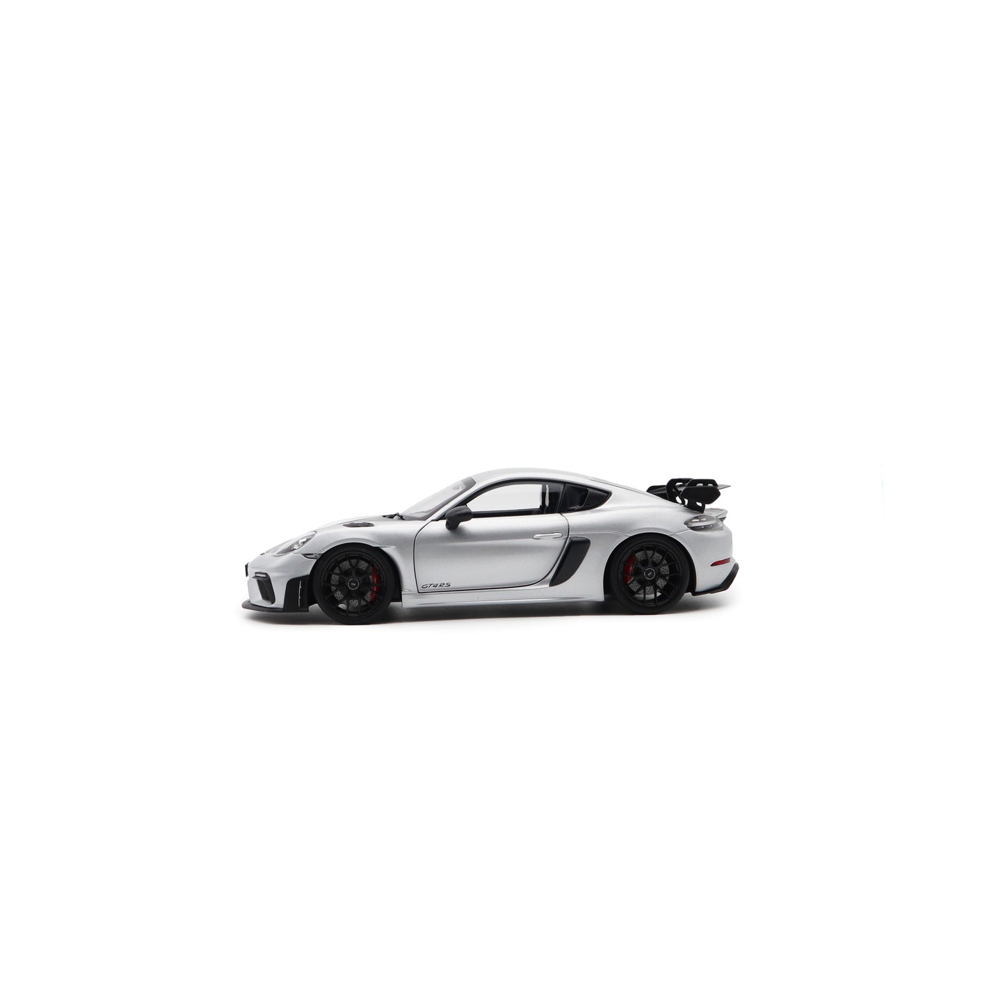 Norev 2023 Porsche 718 Cayman GT4 RS w/ Weissach Package GT Silver Metallic 1:18