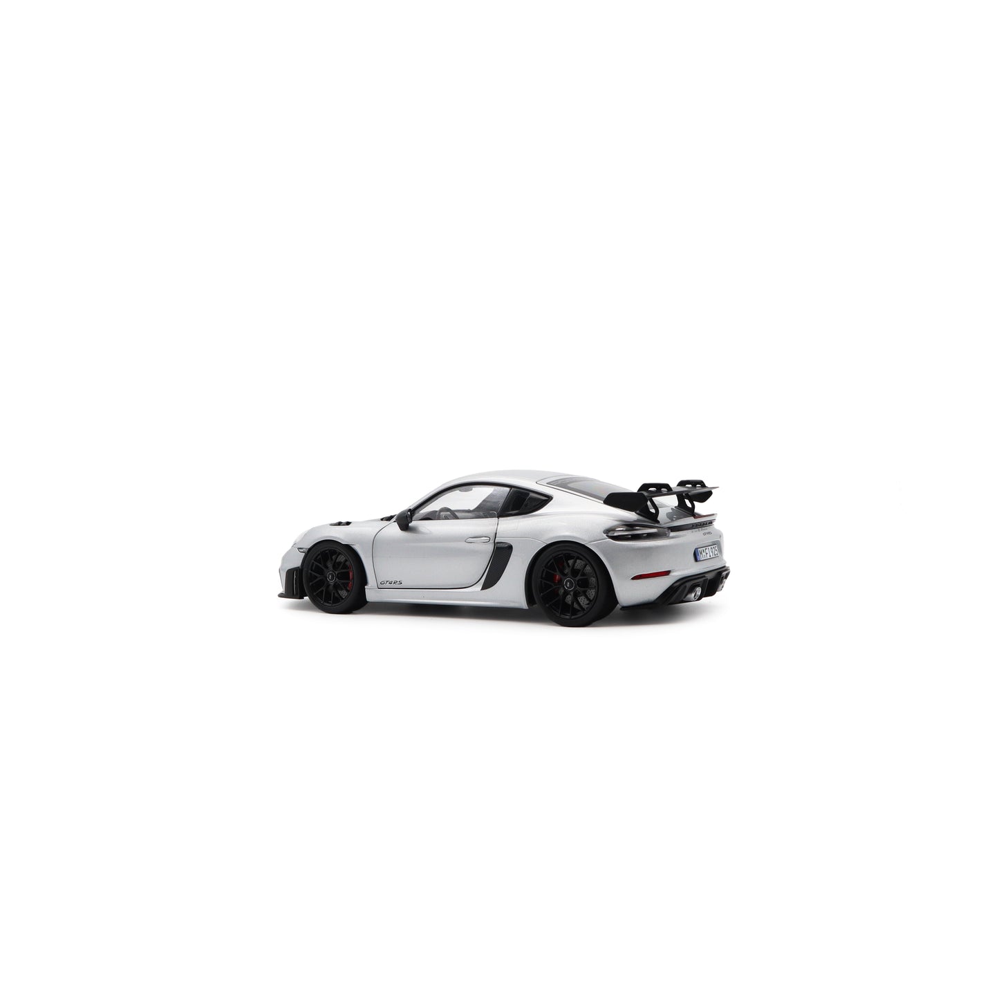 Norev 2023 Porsche 718 Cayman GT4 RS w/ Weissach Package GT Silver Metallic 1:18