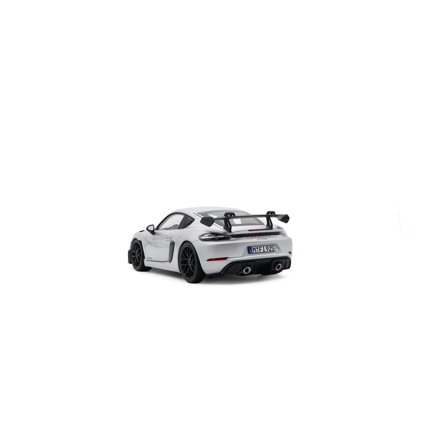 Norev 2023 Porsche 718 Cayman GT4 RS w/ Weissach Package GT Silver Metallic 1:18