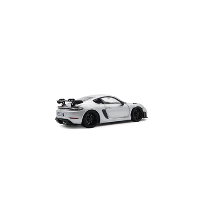 Norev 2023 Porsche 718 Cayman GT4 RS w/ Weissach Package GT Silver Metallic 1:18