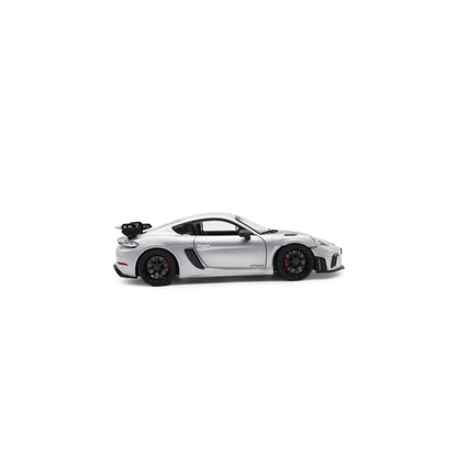 Norev 2023 Porsche 718 Cayman GT4 RS w/ Weissach Package GT Silver Metallic 1:18