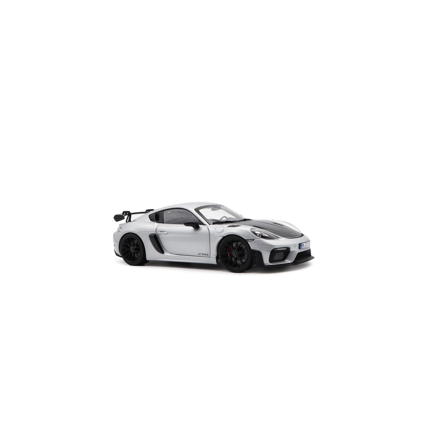 Norev 2023 Porsche 718 Cayman GT4 RS w/ Weissach Package GT Silver Metallic 1:18