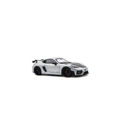 Norev 2023 Porsche 718 Cayman GT4 RS w/ Weissach Package GT Silver Metallic 1:18