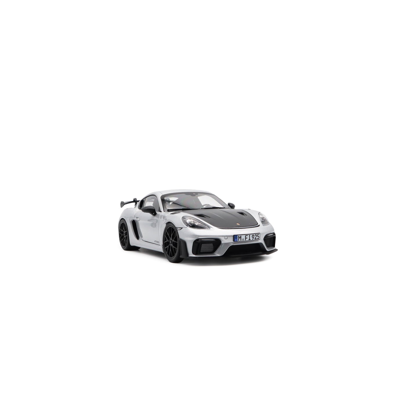 Norev 2023 Porsche 718 Cayman GT4 RS w/ Weissach Package GT Silver Metallic 1:18