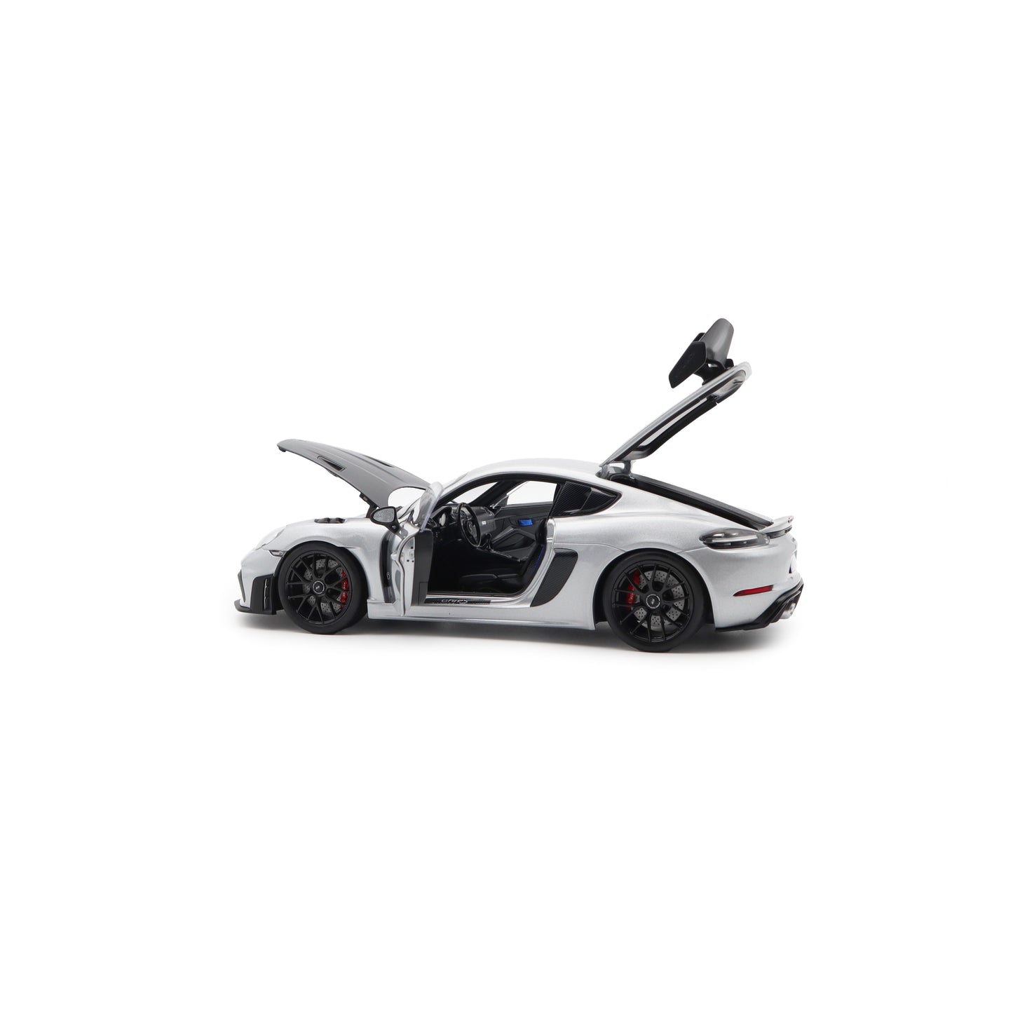 Norev 2023 Porsche 718 Cayman GT4 RS w/ Weissach Package GT Silver Metallic 1:18