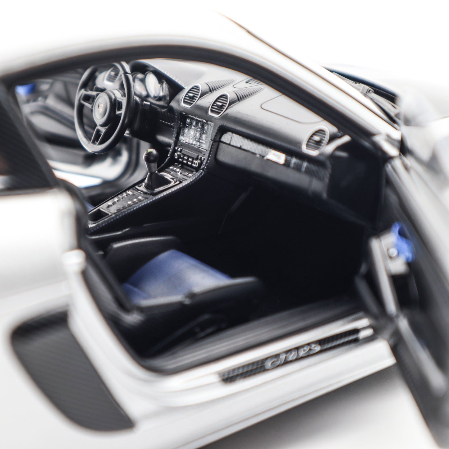 Norev 2023 Porsche 718 Cayman GT4 RS w/ Weissach Package GT Silver Metallic 1:18