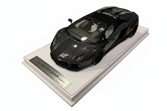 GL Model Lamborghini Aventador Roadster SVJ Sparkling Black 1:18 WITH DISPLAY