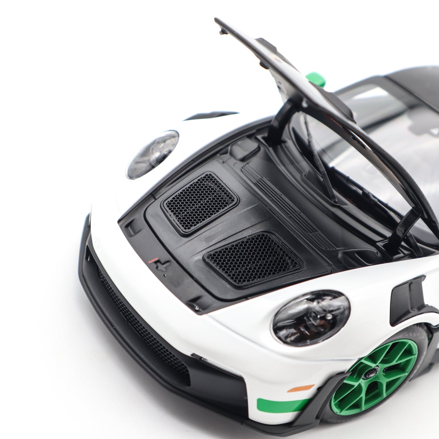 Norev 2022 Porsche 911 992 GT3 RS Weissach Package Tribute Edition White w/ Green 1:18
