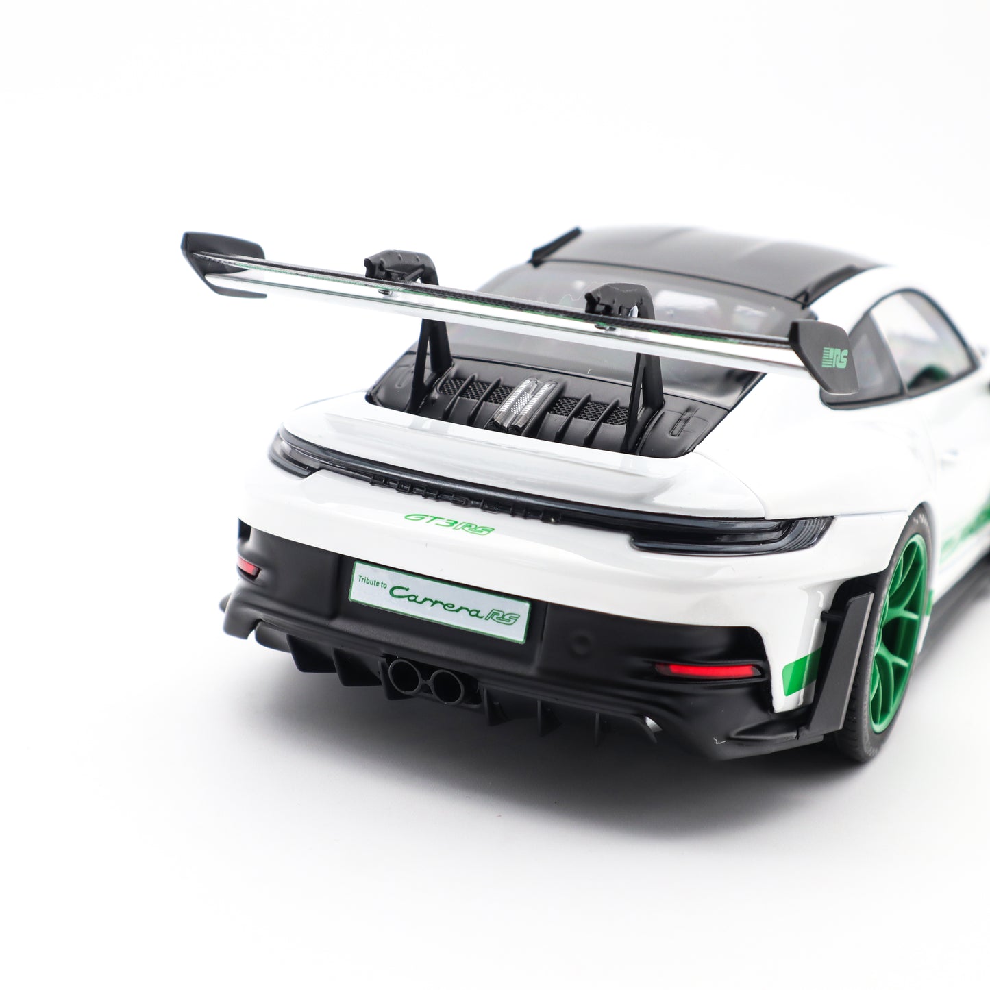 Norev 2022 Porsche 911 992 GT3 RS Weissach Package Tribute Edition White w/ Green 1:18