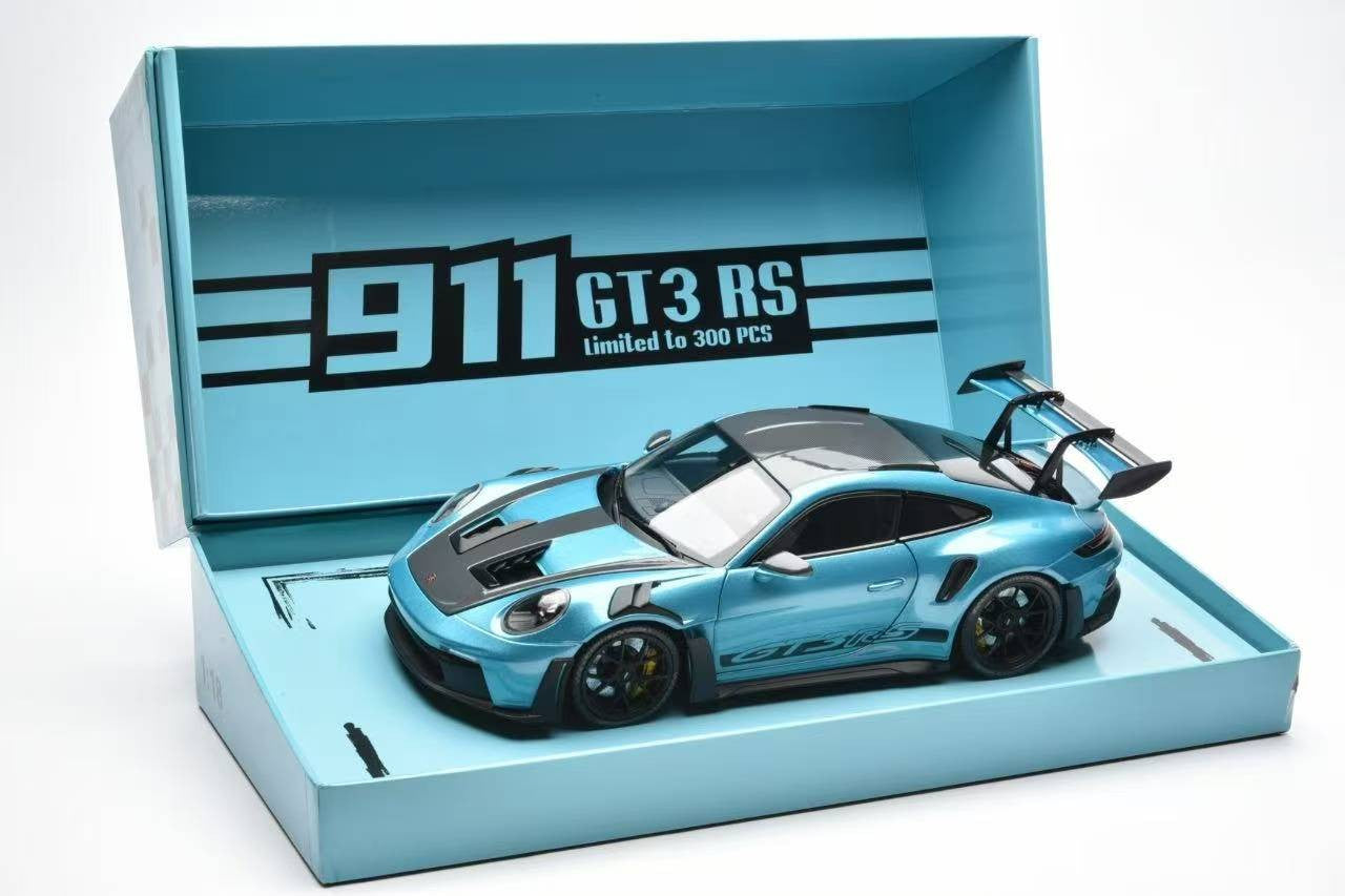 Minichamps 2025 Porsche 911 992 GT3 RS Ipanema Blue w/ Weissach Package 1:18