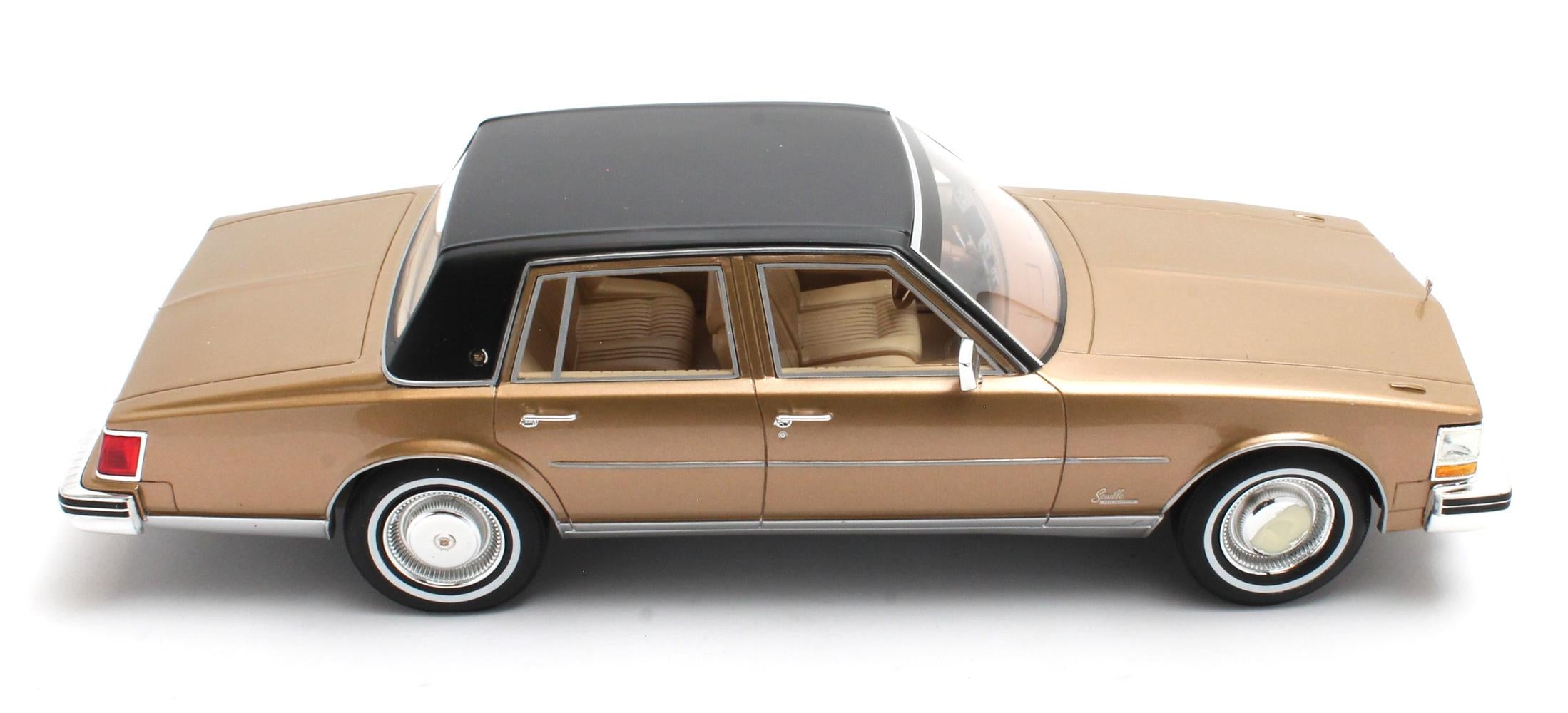 Cult-Scale 1976 Cadillac Seville Sedan Gold Metallic 1:18