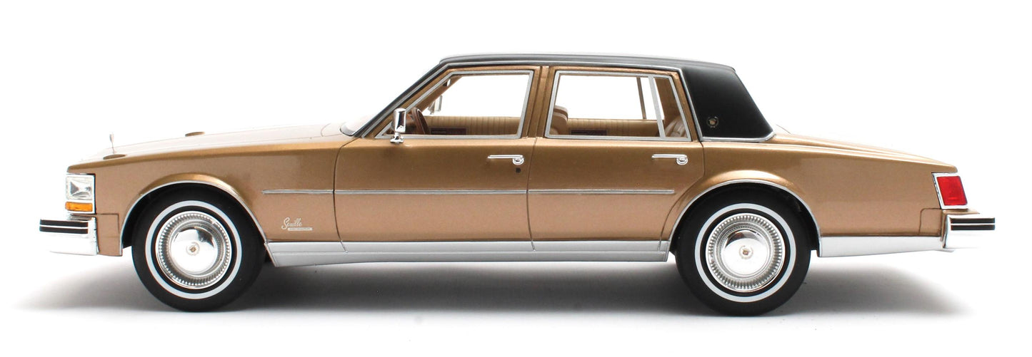 Cult-Scale 1976 Cadillac Seville Sedan Gold Metallic 1:18