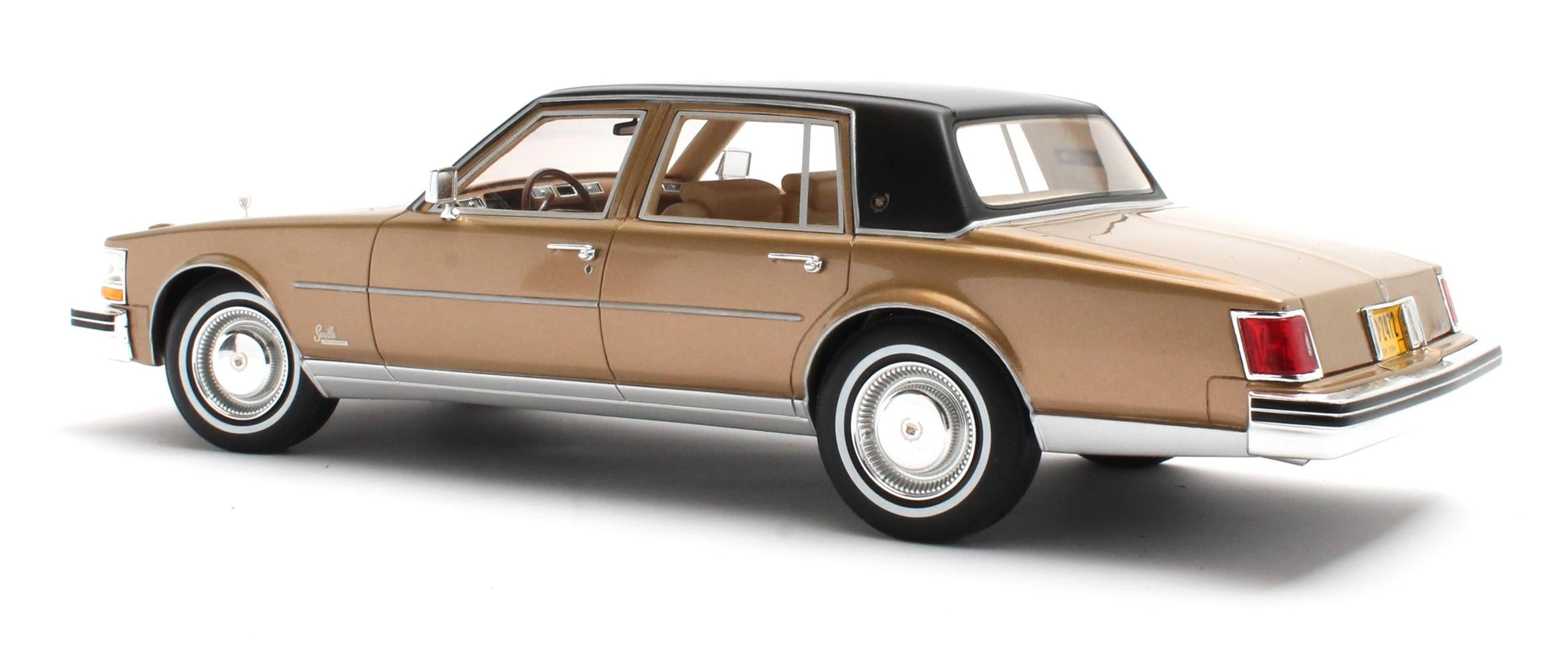 Cult-Scale 1976 Cadillac Seville Sedan Gold Metallic 1:18 – STM