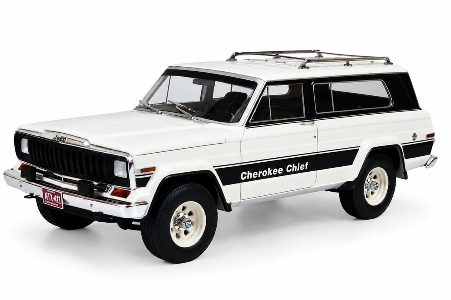 Cult Scale 1980 - 1983 Jeep Cherokee Chief (SJ) White 1:18