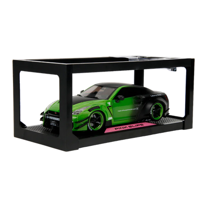Jada Pink Slips Nissan Skyline GT-R R35 Liberty Walk Green and Black 1:18