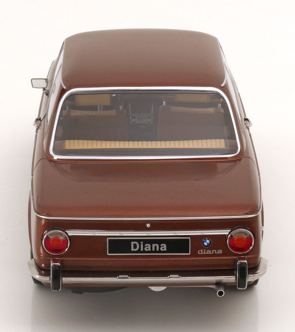 KK Scale 1970 BMW 2002 ti Diana 1 Series Coffee Brown Metallic 1:12