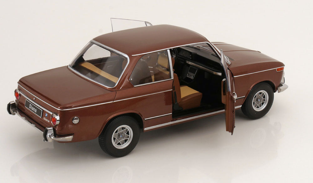 KK Scale 1970 BMW 2002 ti Diana 1 Series Coffee Brown Metallic 1:12