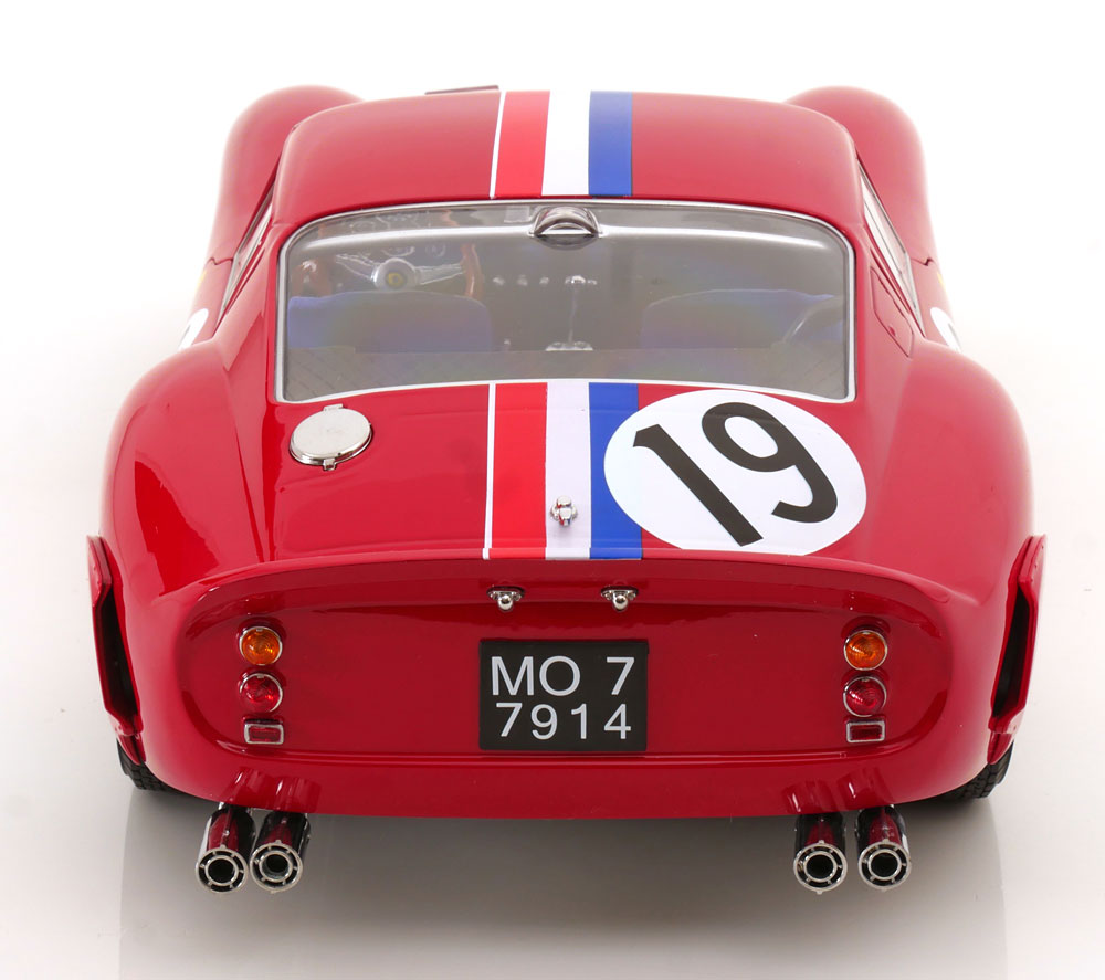 KK Scale 1962 Ferrari 250 GTO #19 24hr Le Mans 1962 Red 1:12