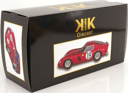 KK Scale 1962 Ferrari 250 GTO #19 24hr Le Mans 1962 Red 1:12