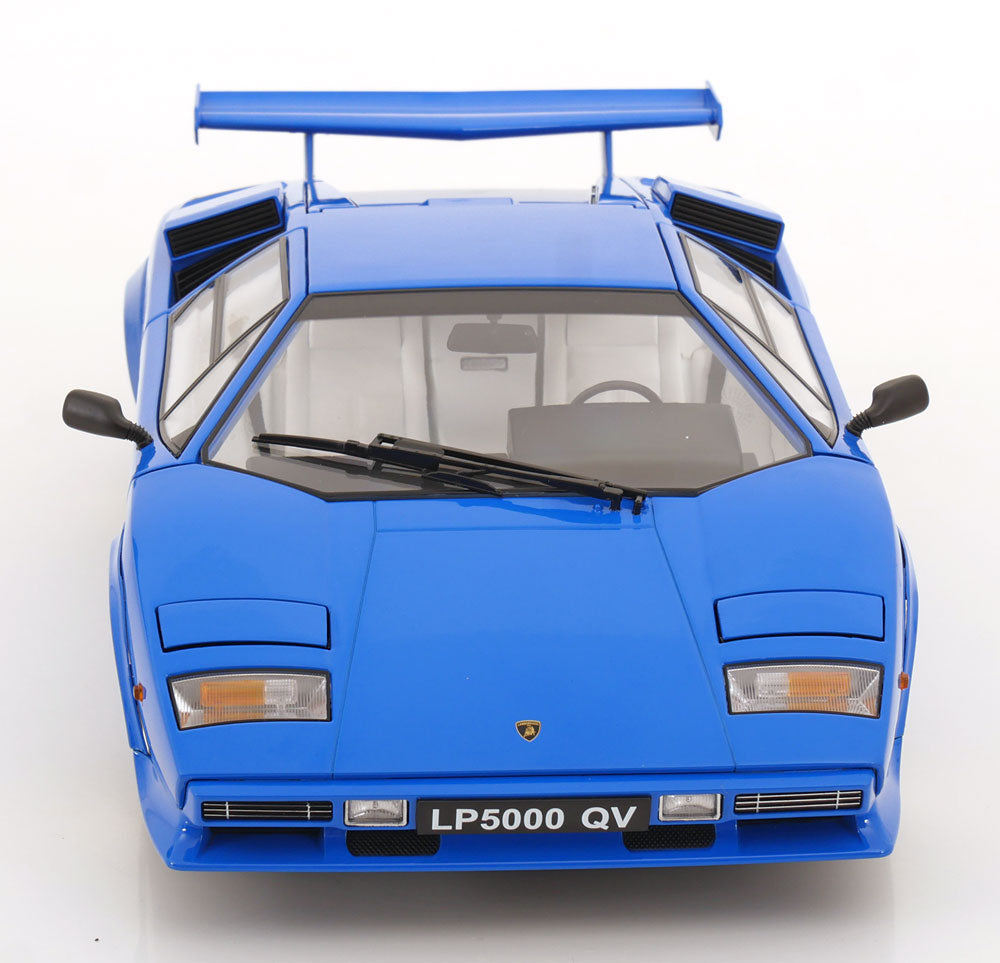 KK Scale 1985 Lamborghini Countach LP 5000S QV Blue 1:12