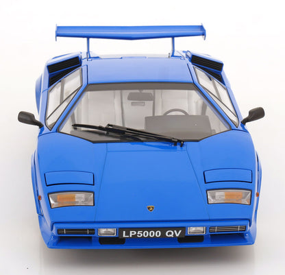 KK Scale 1985 Lamborghini Countach LP 5000S QV Blue 1:12