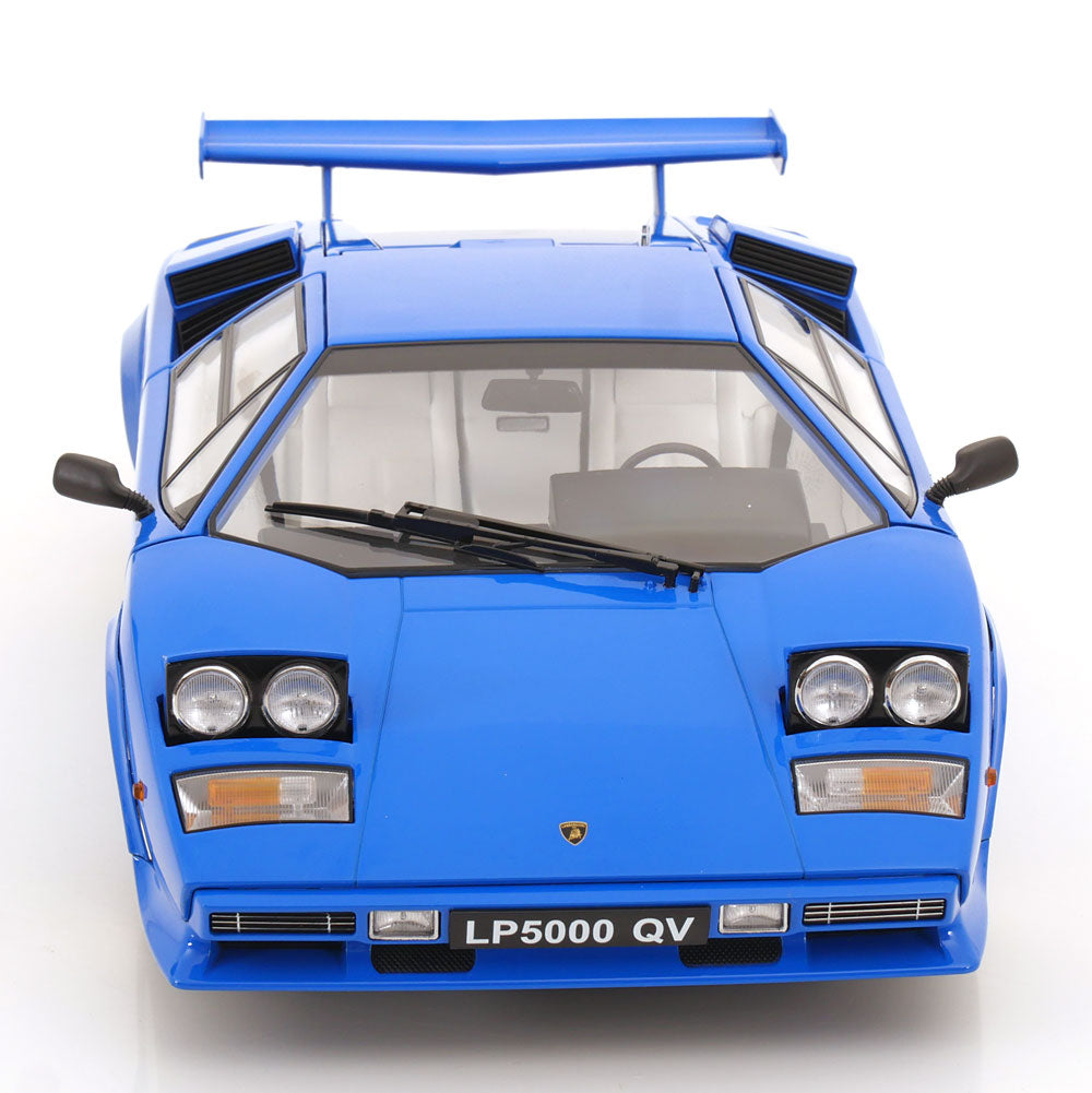 KK Scale 1985 Lamborghini Countach LP 5000S QV Blue 1:12