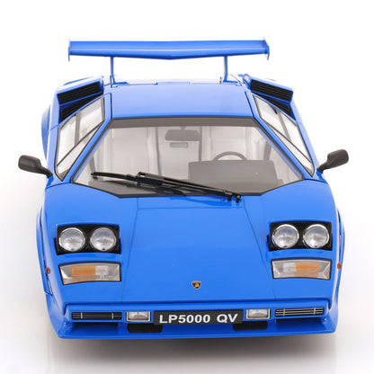 KK Scale 1985 Lamborghini Countach LP 5000S QV Blue 1:12