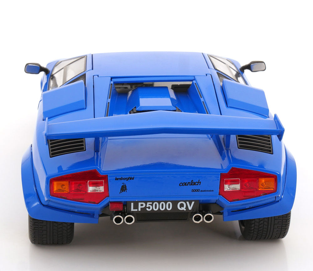 KK Scale 1985 Lamborghini Countach LP 5000S QV Blue 1:12