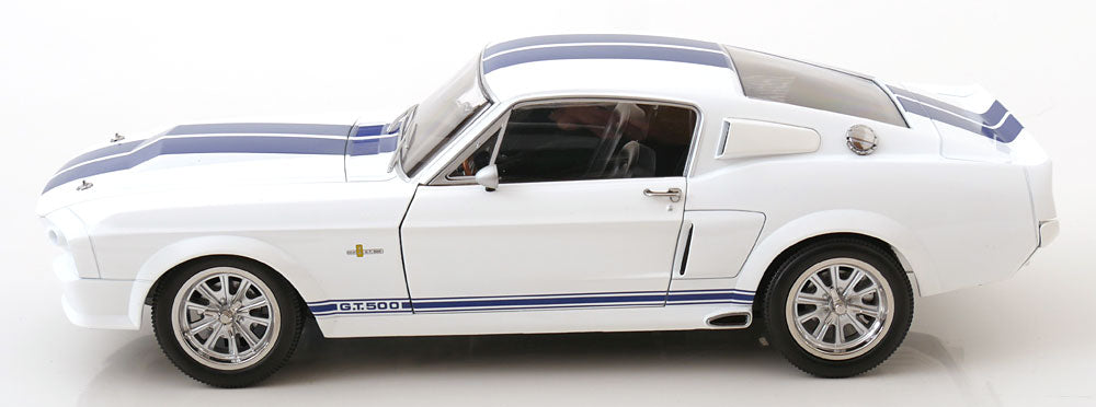 KK Scale 1967 Ford Mustang Shelby GT500 White w/ Blue Stripes 1:12