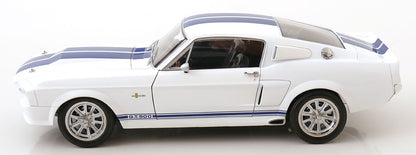 KK Scale 1967 Ford Mustang Shelby GT500 White w/ Blue Stripes 1:12