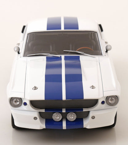KK Scale 1967 Ford Mustang Shelby GT500 White w/ Blue Stripes 1:12