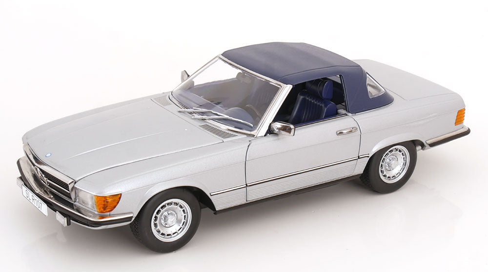KK Scale 1985 Mercedes-Benz S Class 450 SL (R107) Convertible Silver 1:12