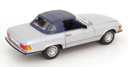 KK Scale 1985 Mercedes-Benz S Class 450 SL (R107) Convertible Silver 1:12