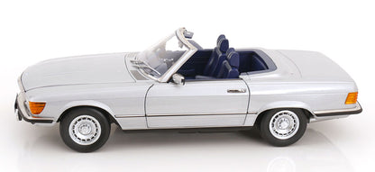 KK Scale 1985 Mercedes-Benz S Class 450 SL (R107) Convertible Silver 1:12
