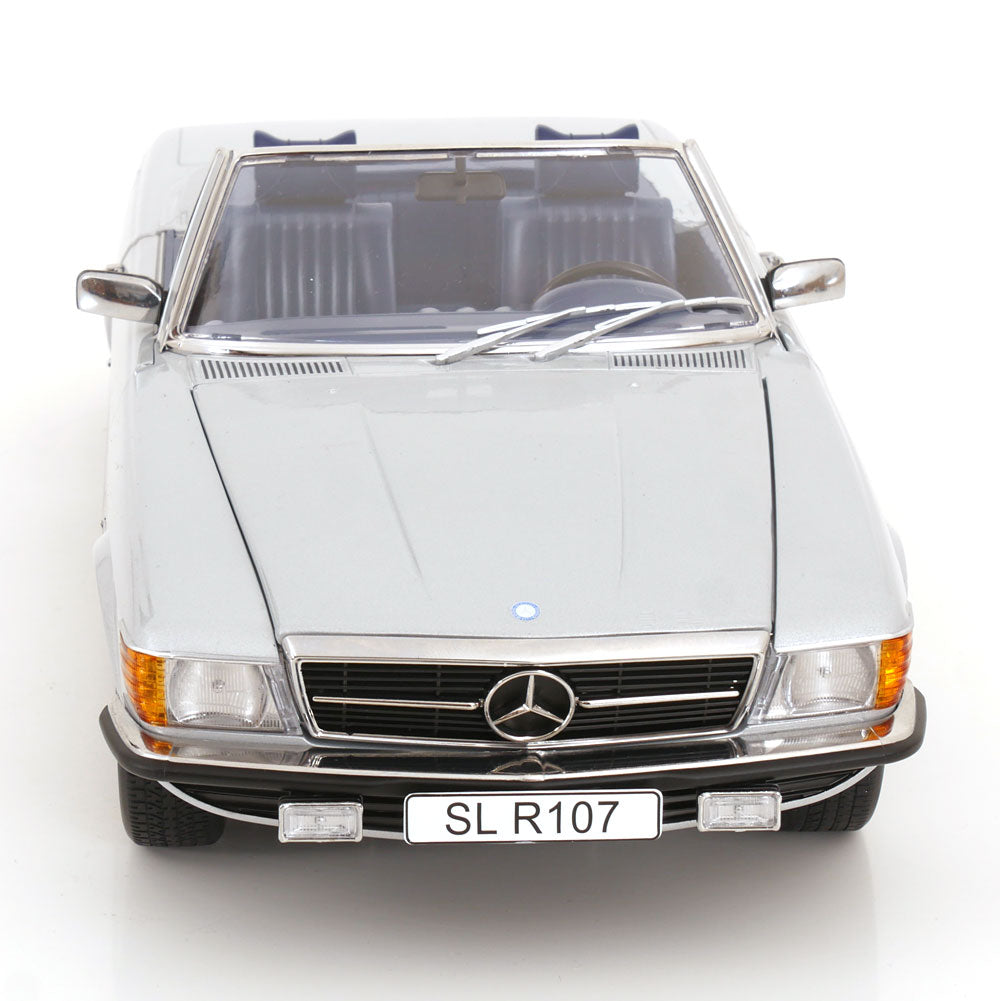 KK Scale 1985 Mercedes-Benz S Class 450 SL (R107) Convertible Silver 1:12
