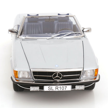 KK Scale 1985 Mercedes-Benz S Class 450 SL (R107) Convertible Silver 1:12