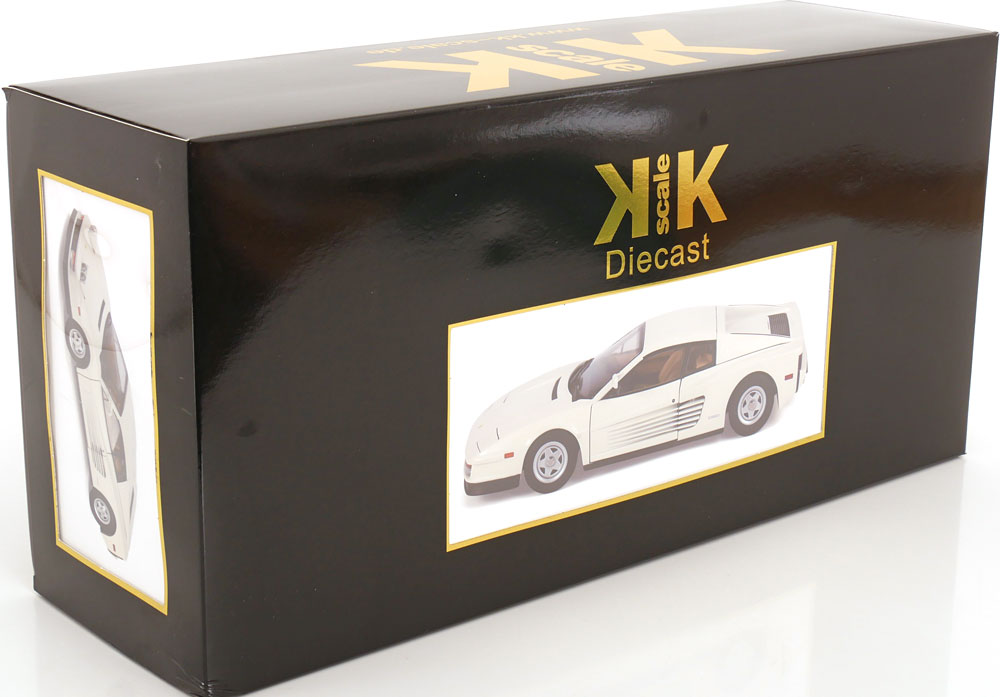 KK Scale 1984 Ferrari Testarossa White Monospecchio US-Version 1:12