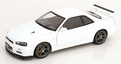 KK Scale 2001 Nissan Skyline GT-R R34 V-Spec II White 1:12