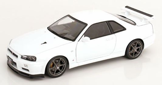 KK Scale 2001 Nissan Skyline GT-R R34 V-Spec II White 1:12