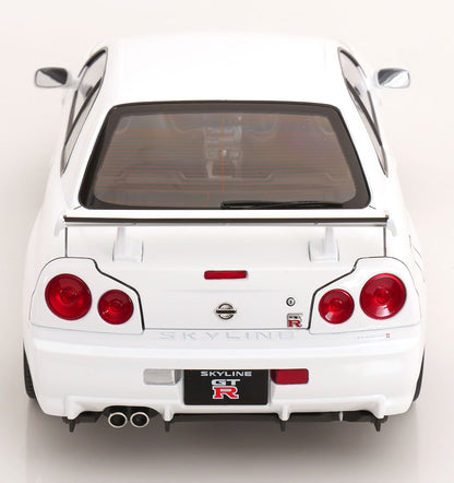KK Scale 2001 Nissan Skyline GT-R R34 V-Spec II White 1:12
