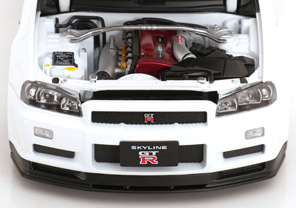 KK Scale 2001 Nissan Skyline GT-R R34 V-Spec II White 1:12