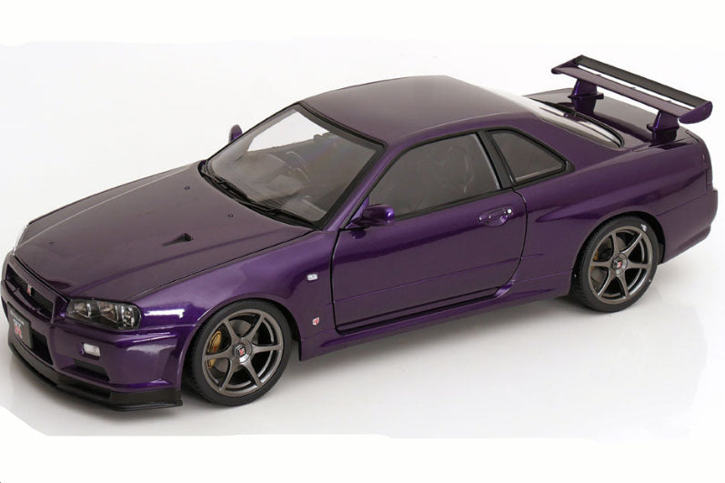 KK Scale 2001 Nissan Skyline GT-R R34 V-Spec II Midnight Purple 1:12