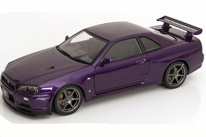 KK Scale 2001 Nissan Skyline GT-R R34 V-Spec II Midnight Purple 1:12