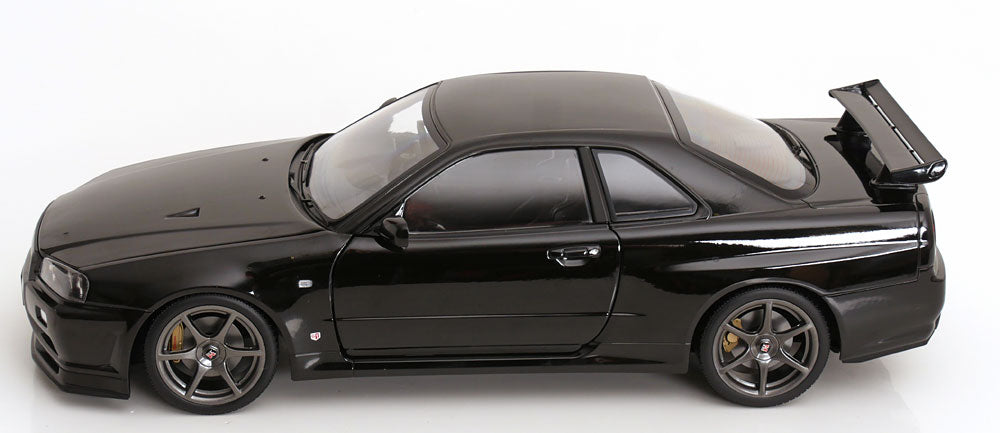 KK Scale 2001 Nissan Skyline GT-R R34 V-Spec II Black 1:12