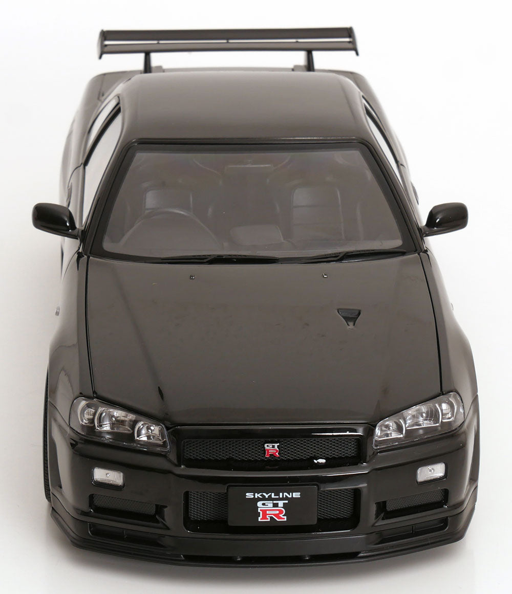 KK Scale 2001 Nissan Skyline GT-R R34 V-Spec II Black 1:12