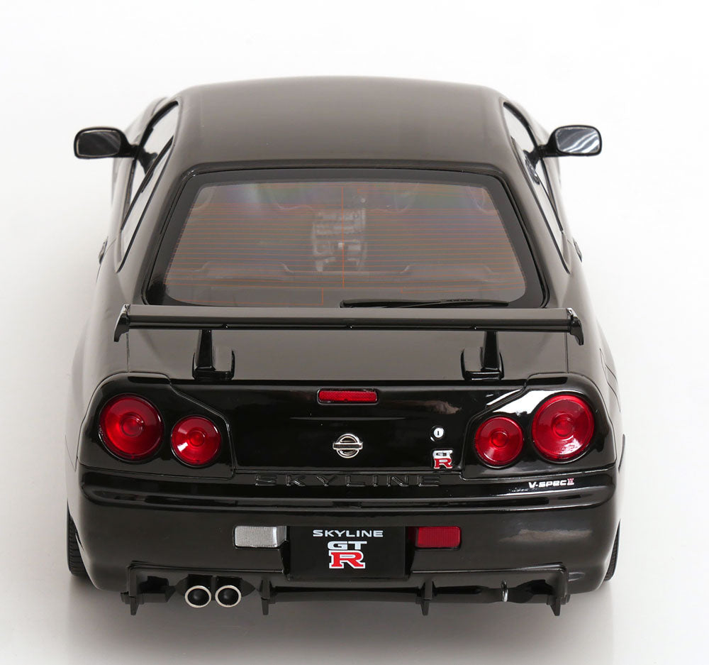 KK Scale 2001 Nissan Skyline GT-R R34 V-Spec II Black 1:12
