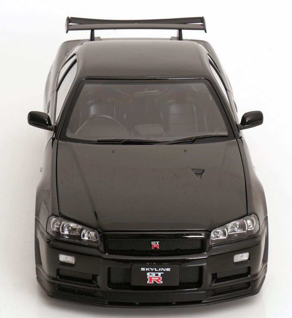 KK Scale 2001 Nissan Skyline GT-R R34 V-Spec II w/ Gold BBS Black 1:12
