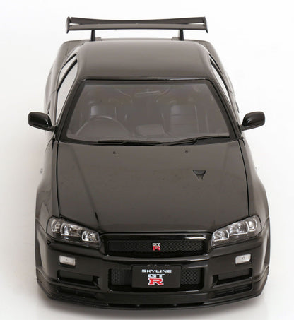 KK Scale 2001 Nissan Skyline GT-R R34 V-Spec II w/ Gold BBS Black 1:12
